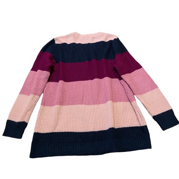 Lane Bryant Thick Striped Knit Crewneck Multicolored Sweater Plus 18 / 20 - Picture 4 of 5